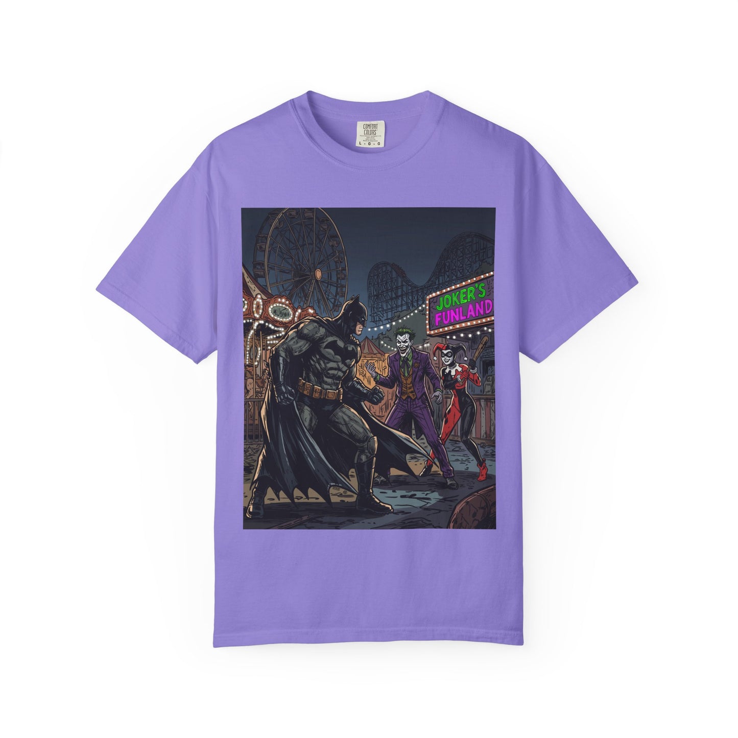 Batman vs Joker Graphic T-Shirt — Gotham Carnival Night Tee