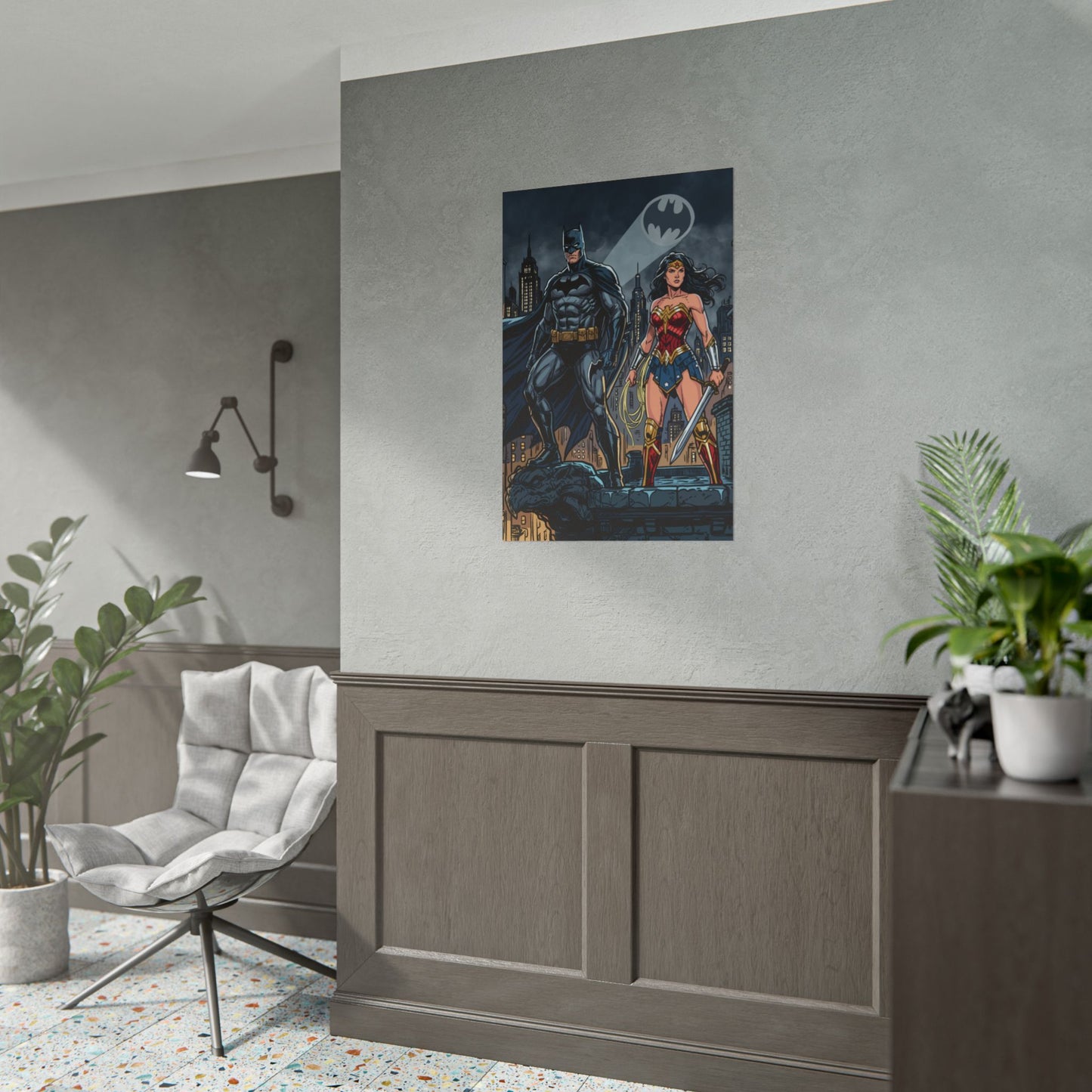 Batman & Wonder Woman City Night Poster