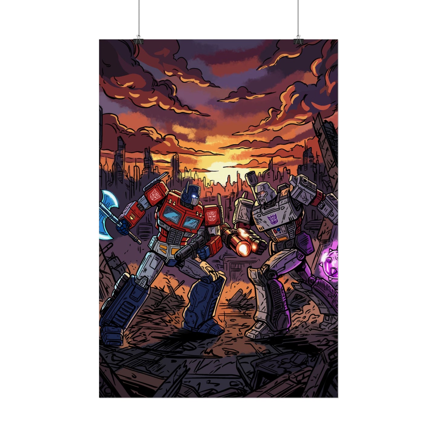 Optimus vs. Megatron - Poster