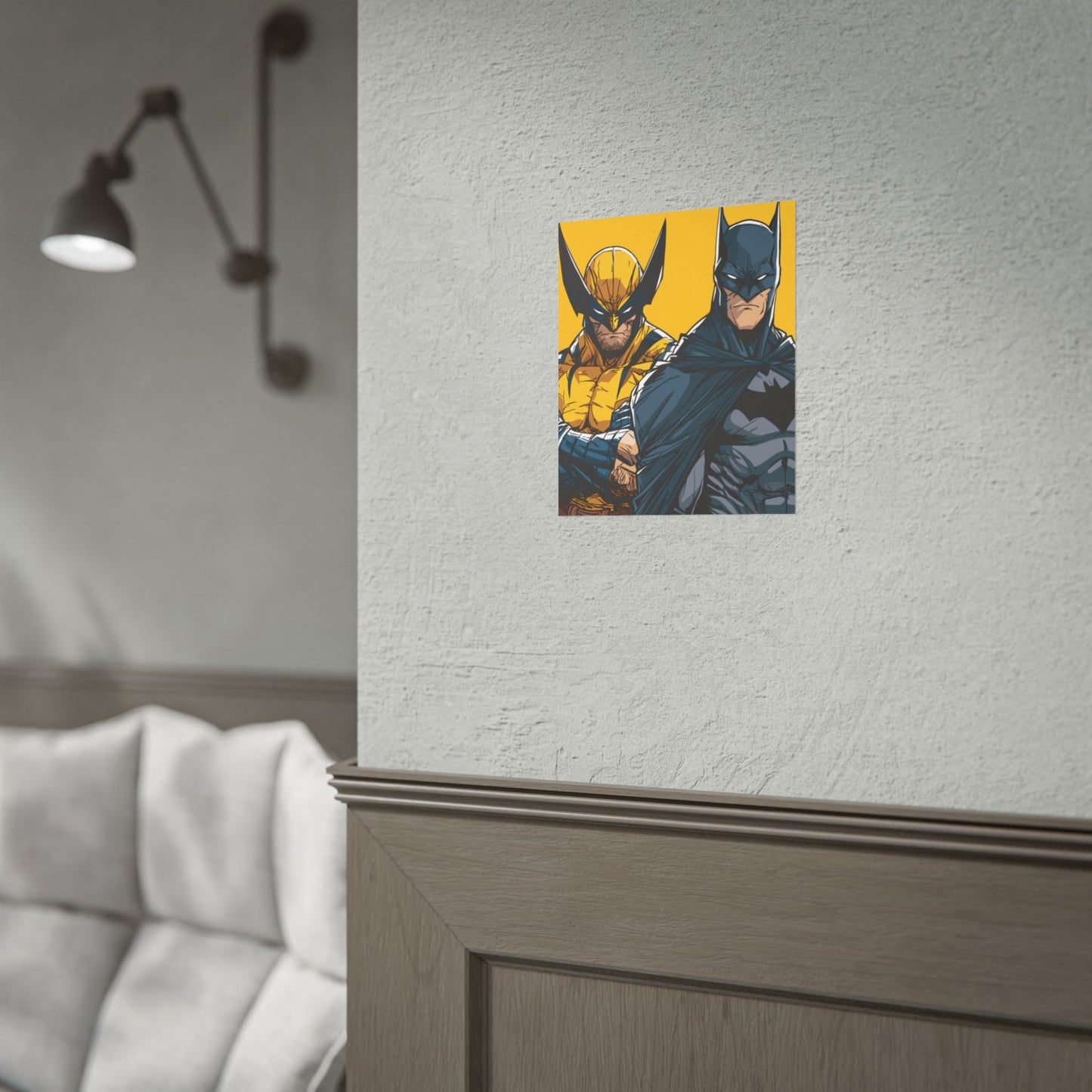 Batman & Wolverine Comic Art Rolled Poster