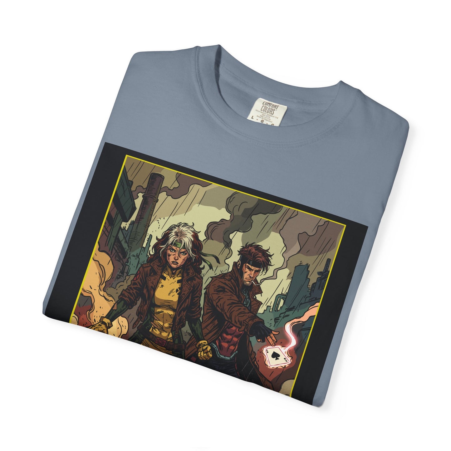 Rogue & Gambit Graphic T-Shirt — Comic Art Mutant Duo Tee