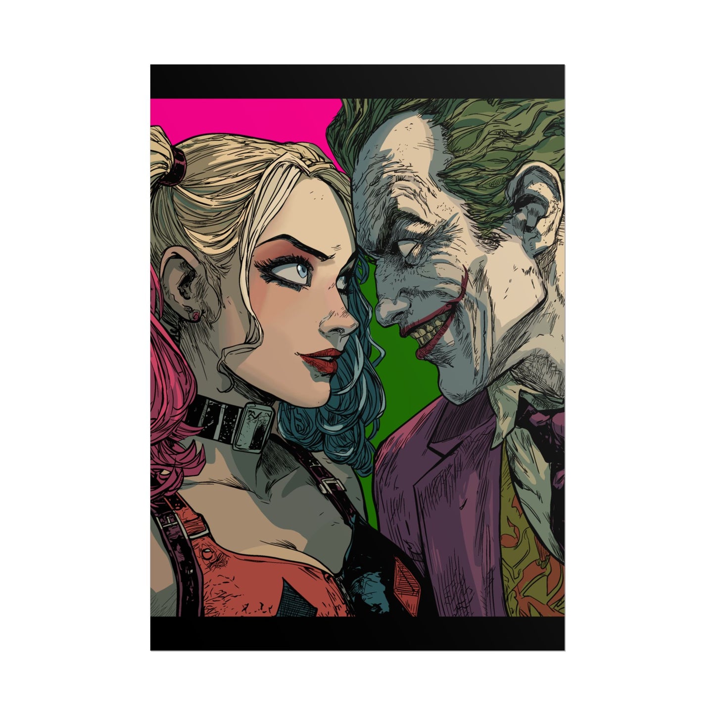 Harley Quinn & Joker Art Print