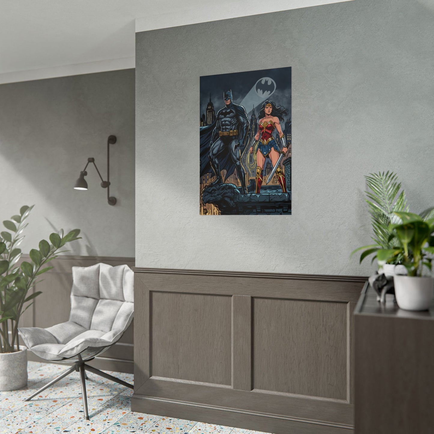 Batman & Wonder Woman City Night Poster