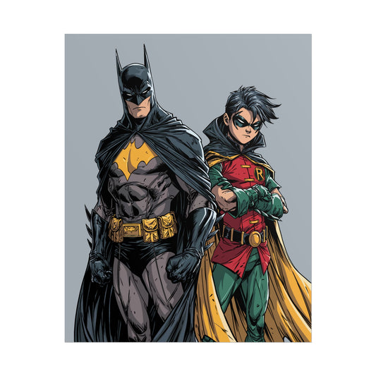 Batman & Robin Rolled Poster — Comic Book Hero Art Print