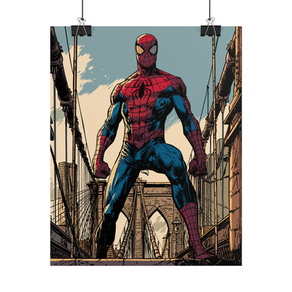 Spider-Man Brooklyn Bridge Art Poster