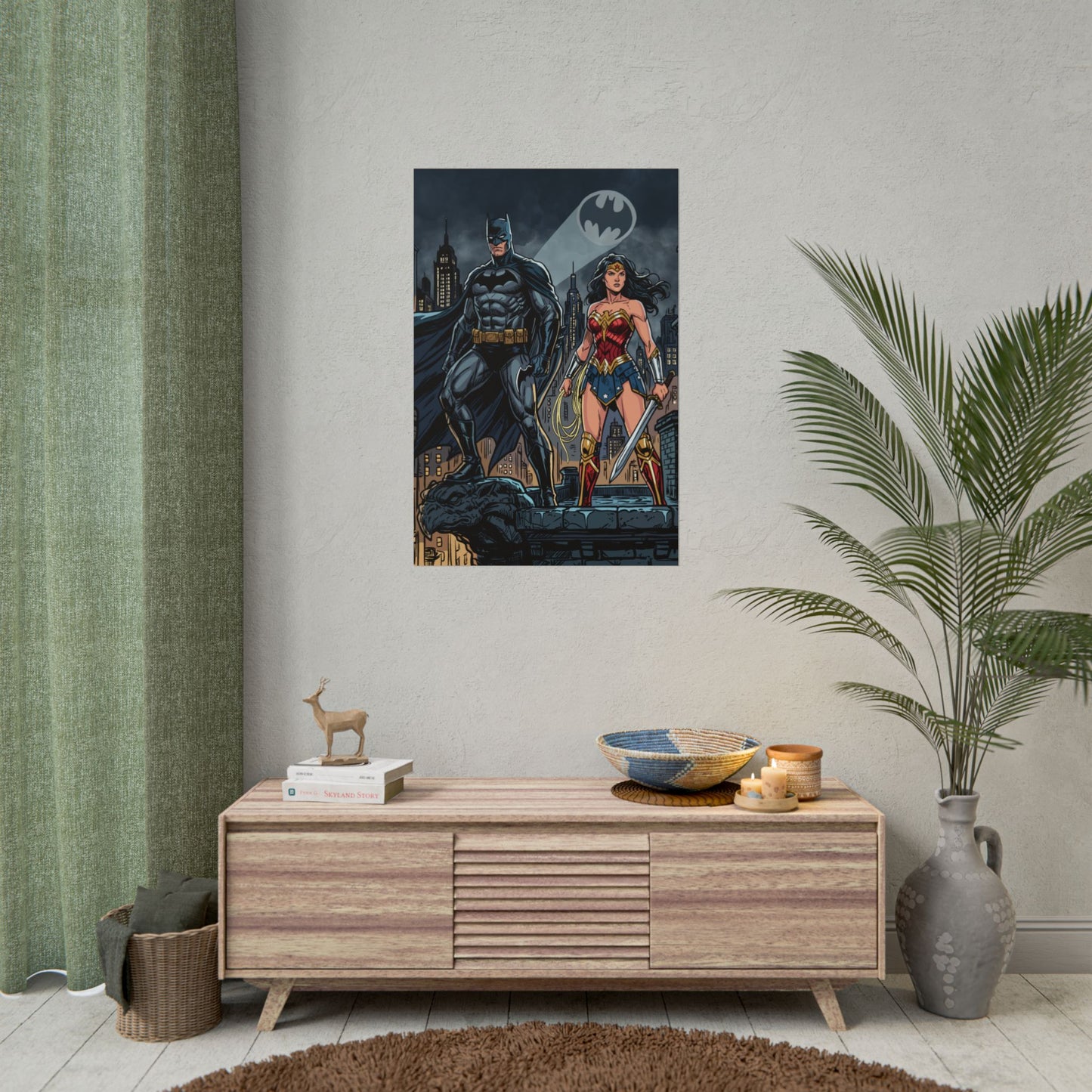 Batman & Wonder Woman City Night Poster