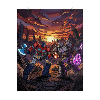 Optimus vs. Megatron - Poster