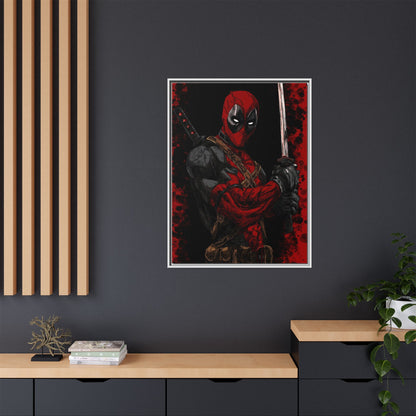 The Merc #2 - Framed Canvas Wall Art — Comic Antihero Sword Portrait
