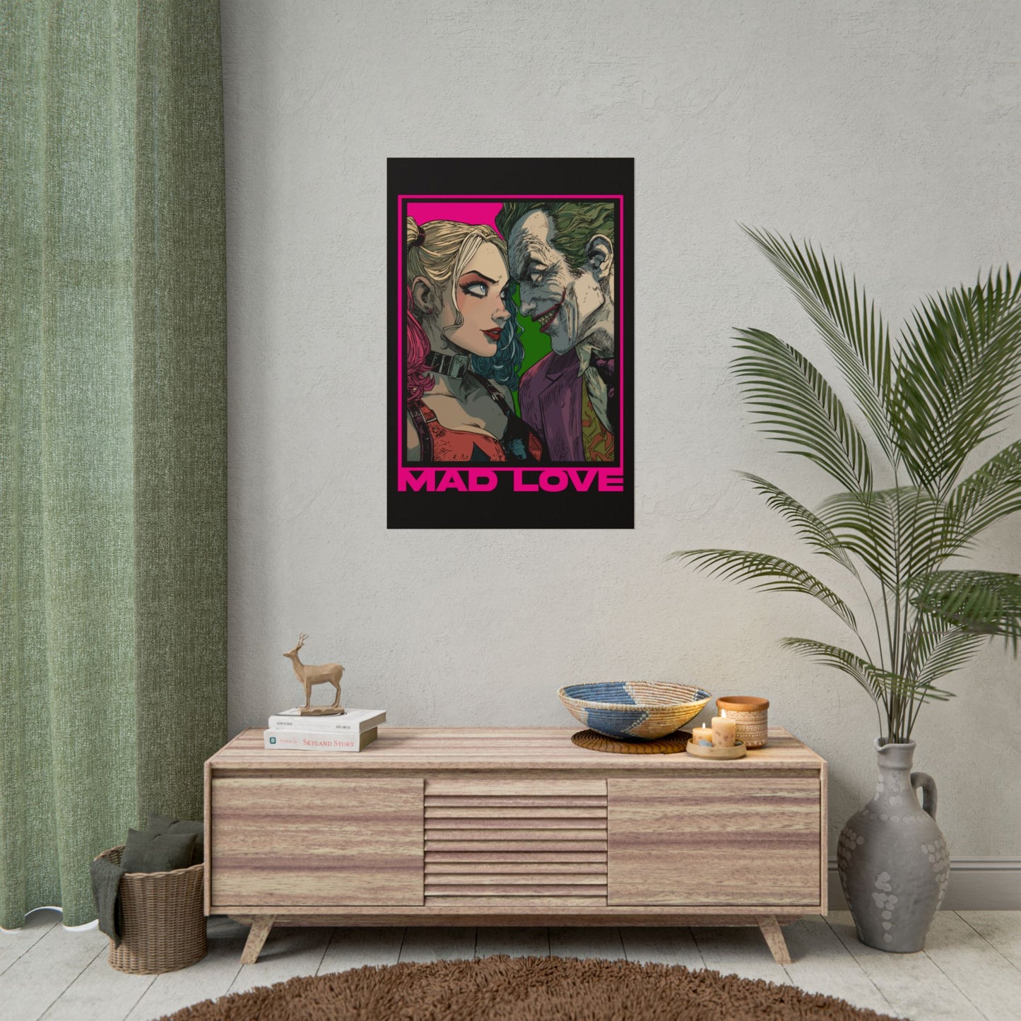 "Mad Love" Harley Quinn & Joker Comic Art Rolled Poster