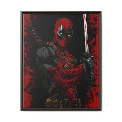 The Merc #2 - Framed Canvas Wall Art — Comic Antihero Sword Portrait