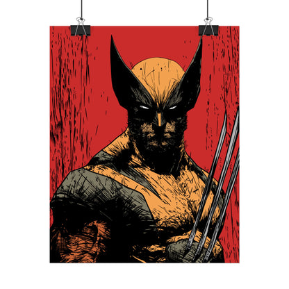 Wolverine Comic Art Poster