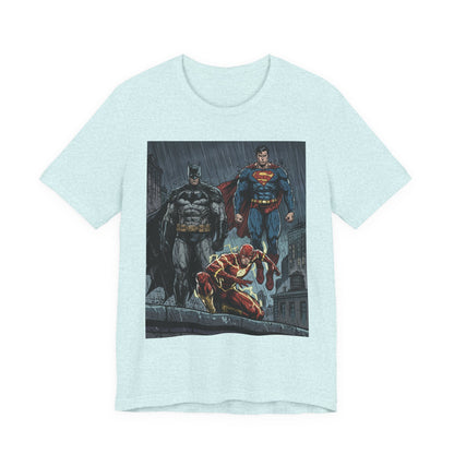 Superhero Team Graphic Tee — Batman, Superman & The Flash