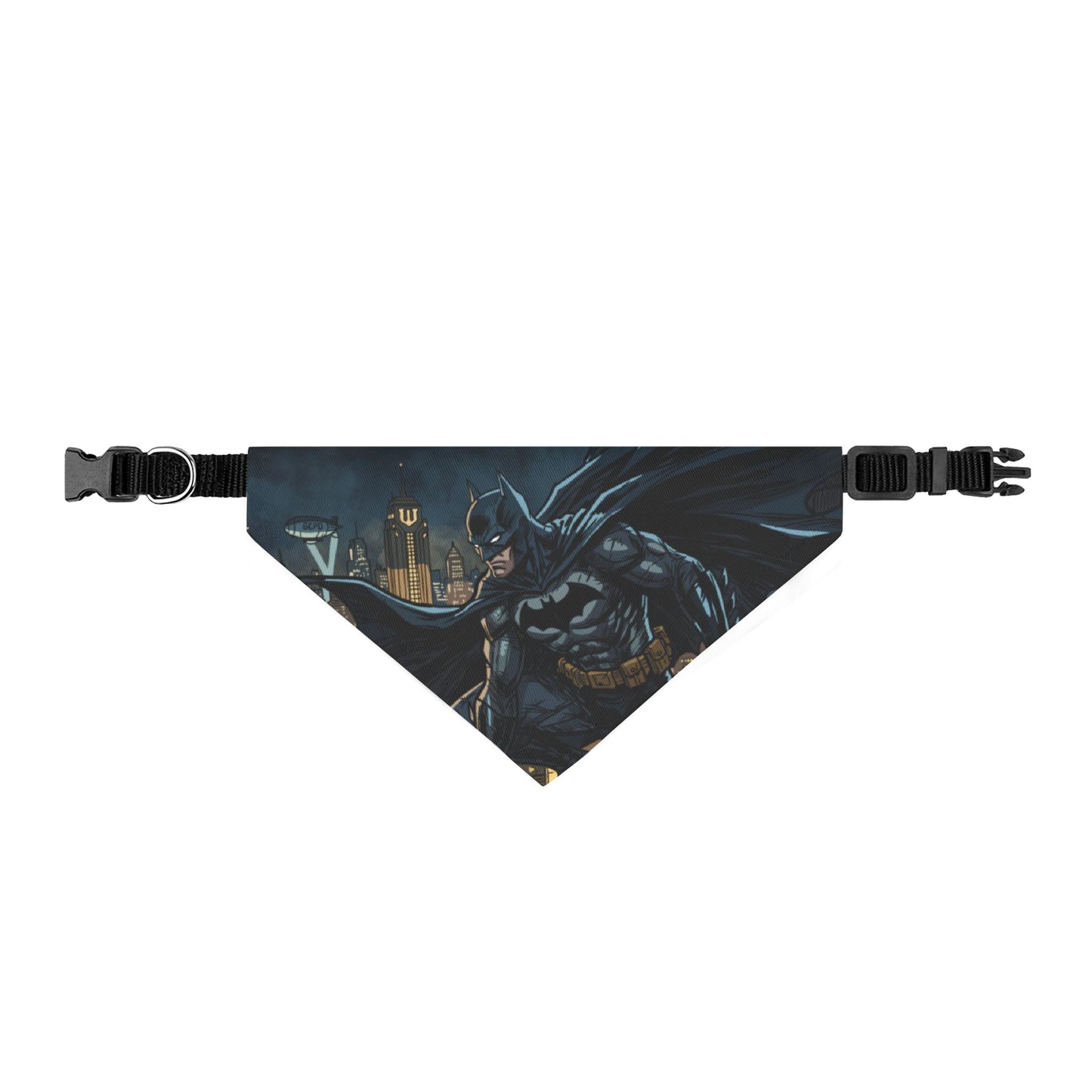 Batman Gotham Clip-On Pet Bandana — Dark Hero Collar Accessory for Dogs & Cats