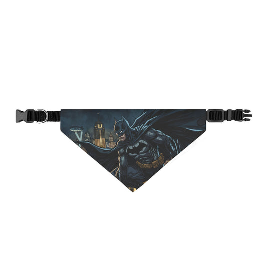 Batman Gotham Clip-On Pet Bandana — Dark Hero Collar Accessory for Dogs & Cats