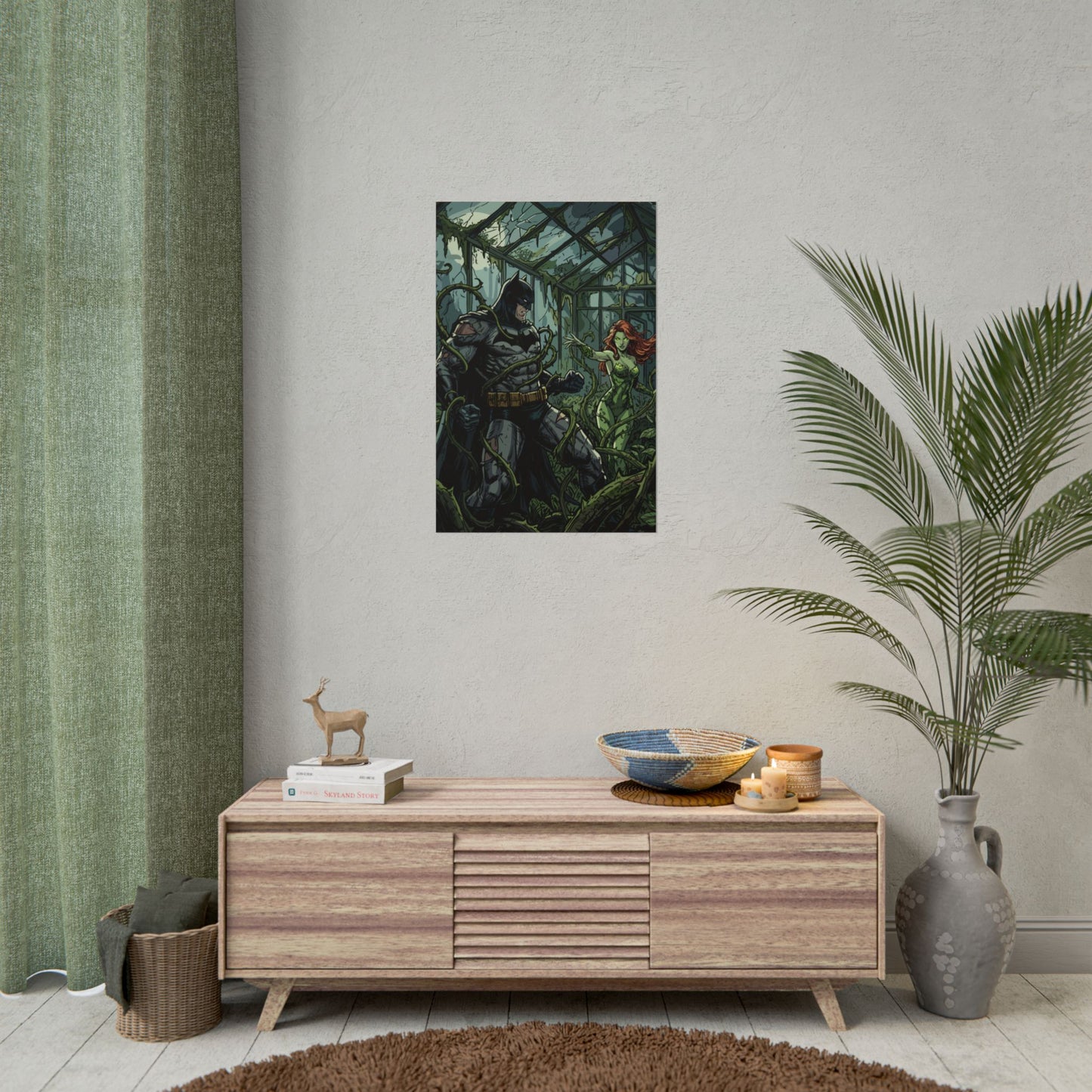 Batman & Poison Ivy Greenhouse Art Print - Poster