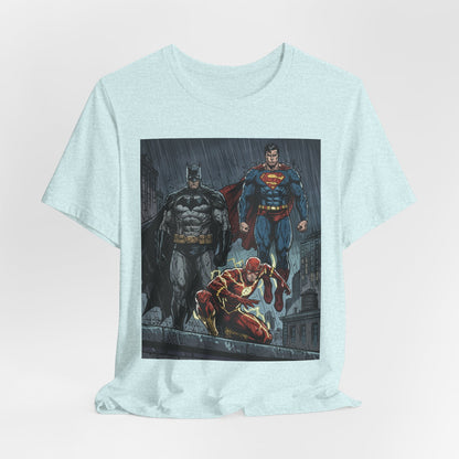 Superhero Team Graphic Tee — Batman, Superman & The Flash