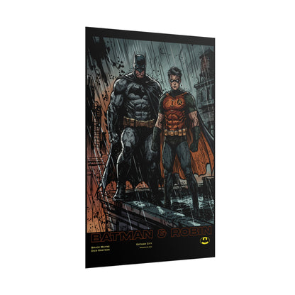 Batman & Robin Vintage Comic Poster — Rolled Art Print
