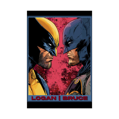 Batman and Wolverine Cinematic Rolled Poster