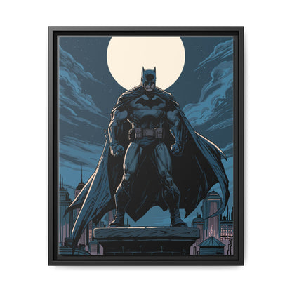 Batman Moonlit Matte Canvas Framed Print