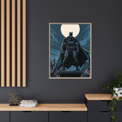 Batman Moonlit Matte Canvas Framed Print