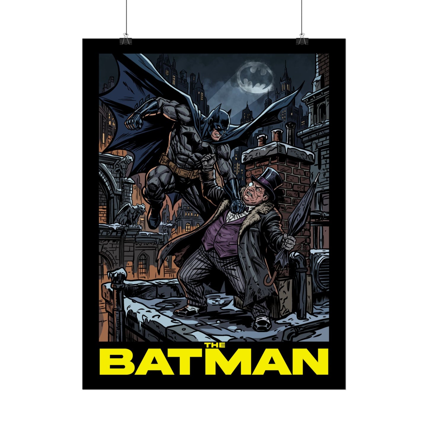 Batman vs Penguin Cinematic Rolled Poster