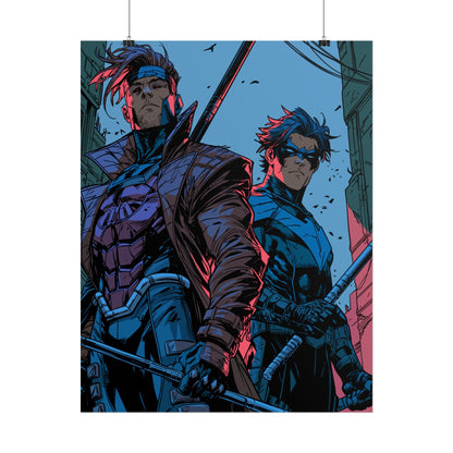 Nightwing and Gambit - Rolled Poster — Comic Art Print