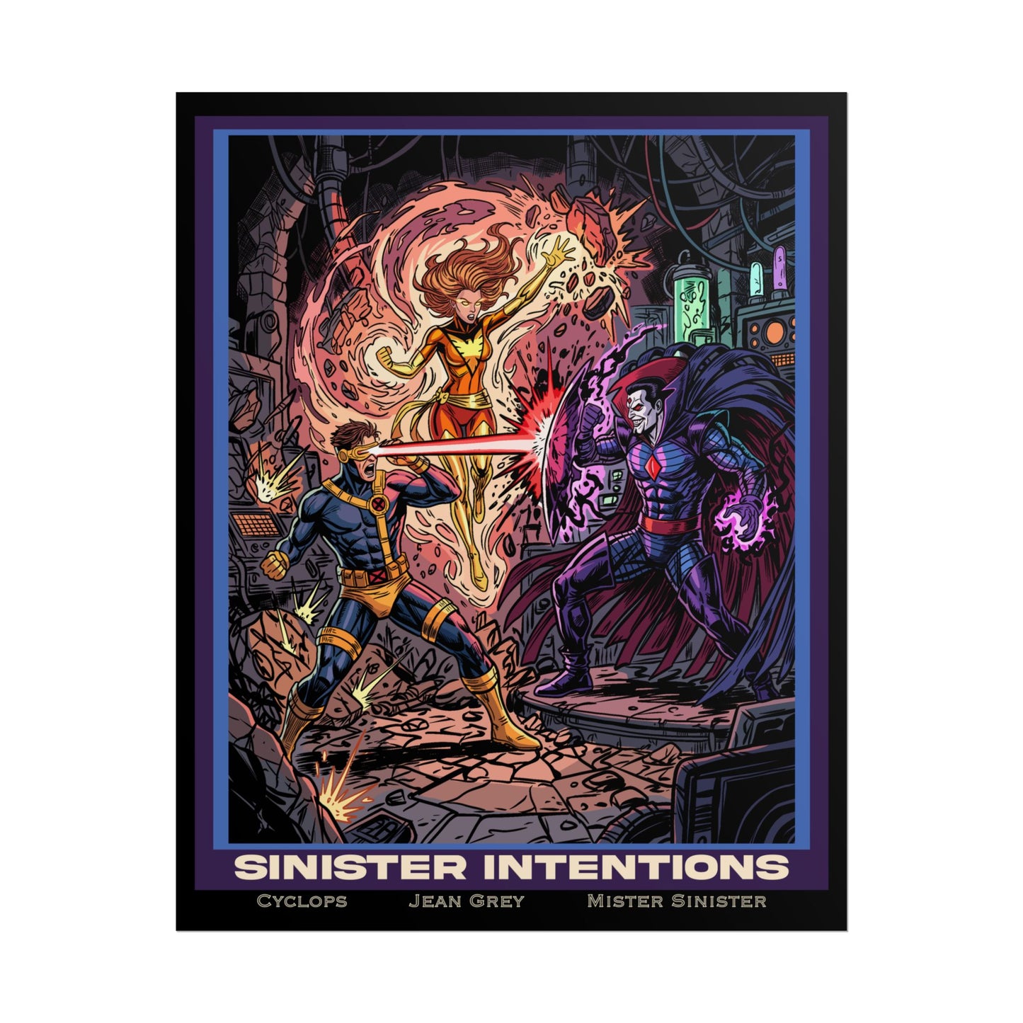'Sinister Intentions' Comic Art Print (Cyclops · Jean Grey · Mister Sinister)