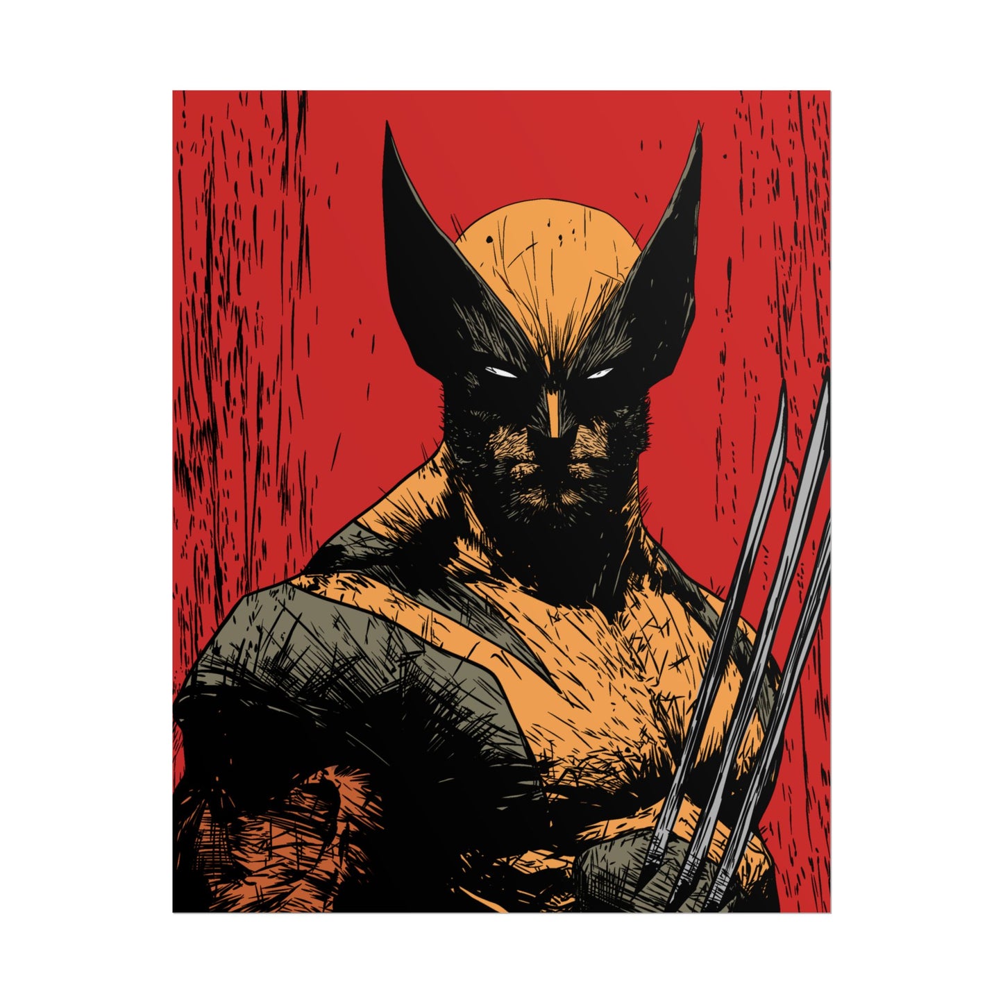 Wolverine Comic Art Poster