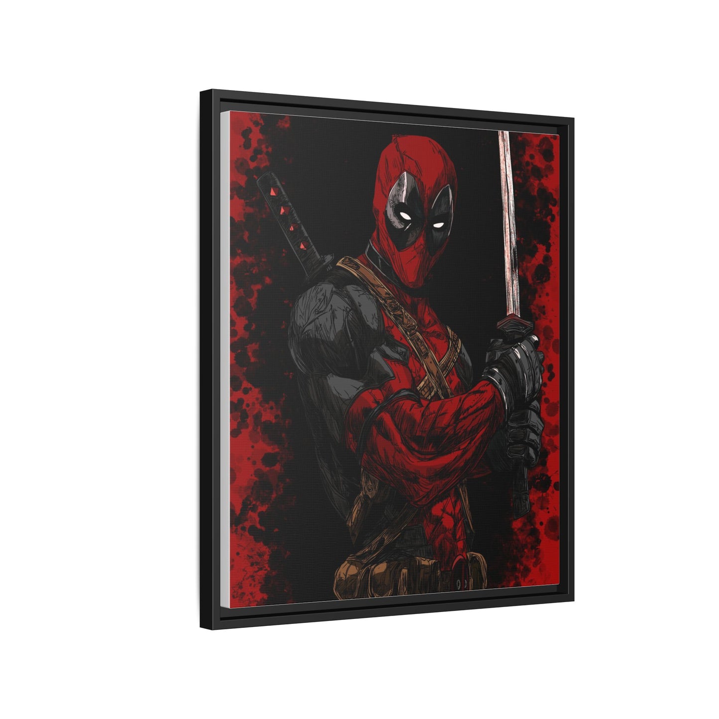 The Merc #2 - Framed Canvas Wall Art — Comic Antihero Sword Portrait