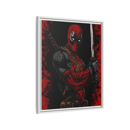 The Merc #2 - Framed Canvas Wall Art — Comic Antihero Sword Portrait