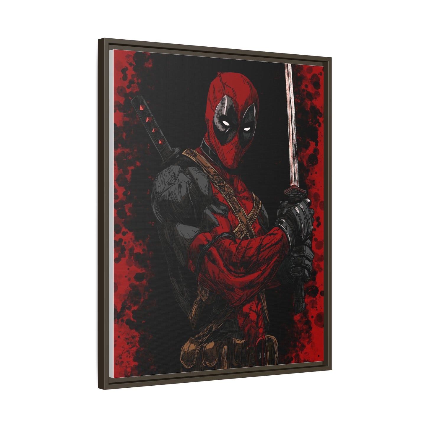 The Merc #2 - Framed Canvas Wall Art — Comic Antihero Sword Portrait