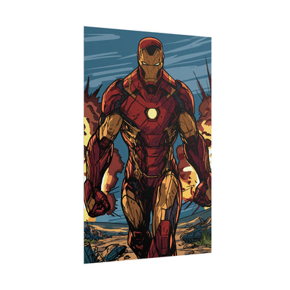 Iron Man Comic Art Poster — Rolled Superhero Wall Print