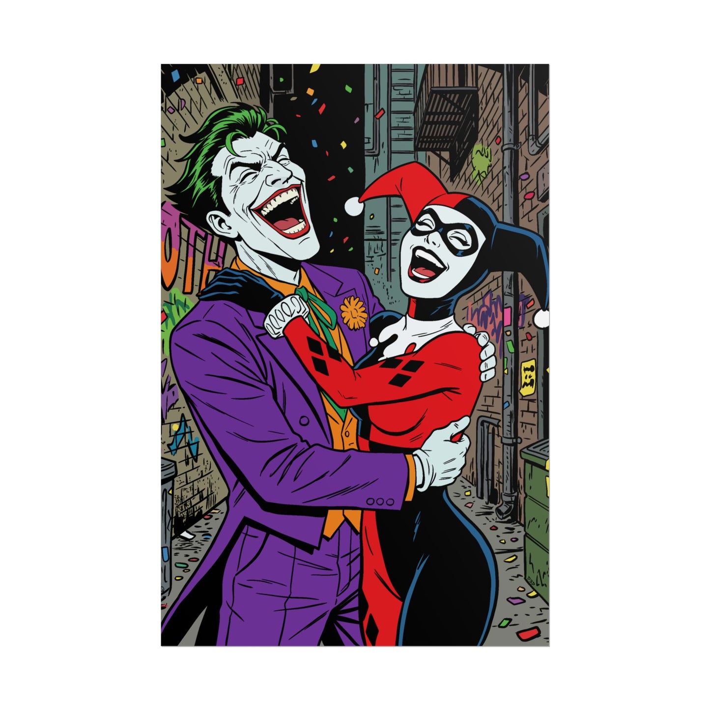 Joker & Harley Quinn Art Print