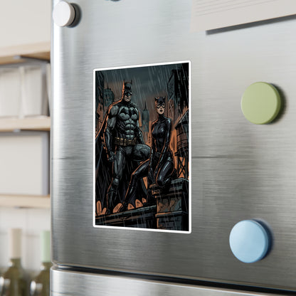 Batman & Catwoman Rainy Night Vinyl Sticker