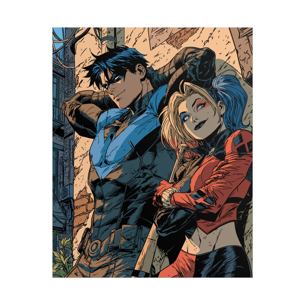 Nightwing & Harley Quinn Rolled Print