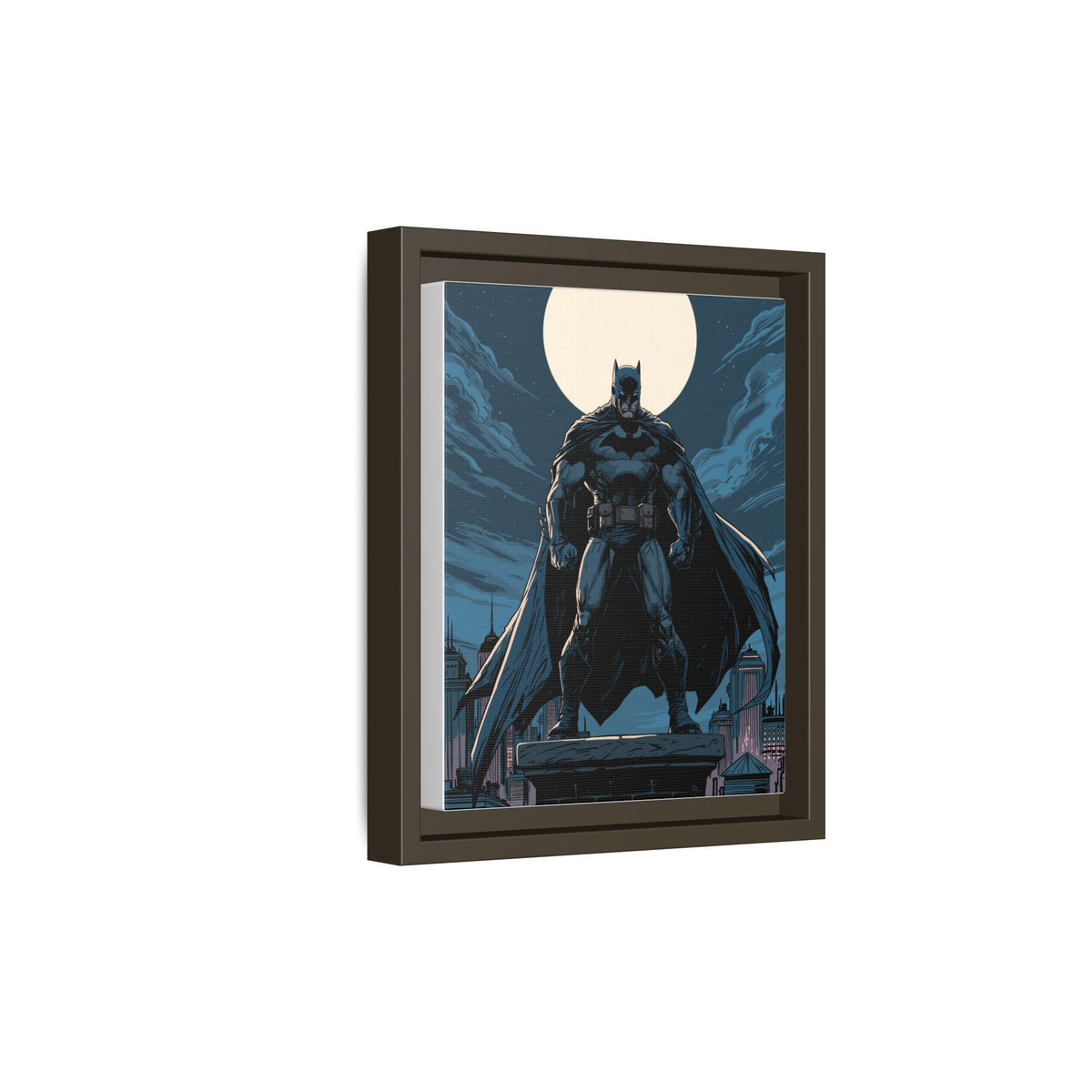 Batman Moonlit Matte Canvas Framed Print