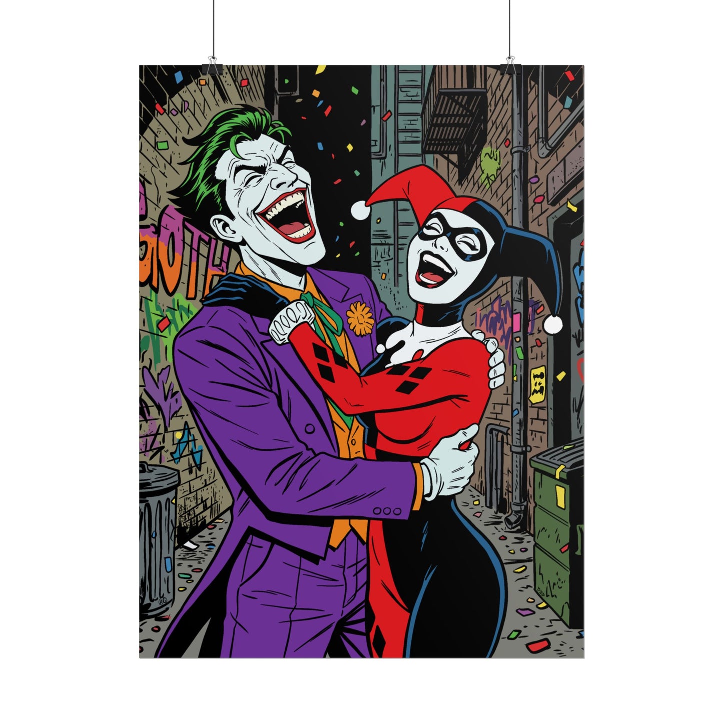 Joker & Harley Quinn Art Print