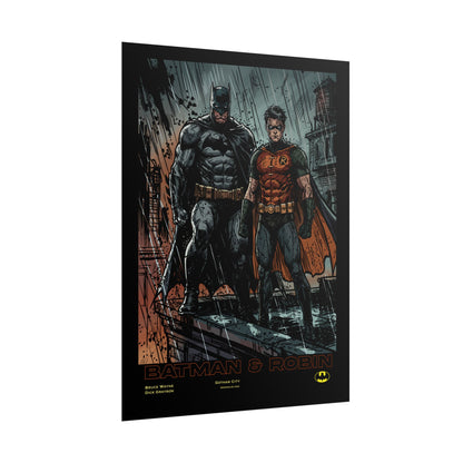 Batman & Robin Vintage Comic Poster — Rolled Art Print