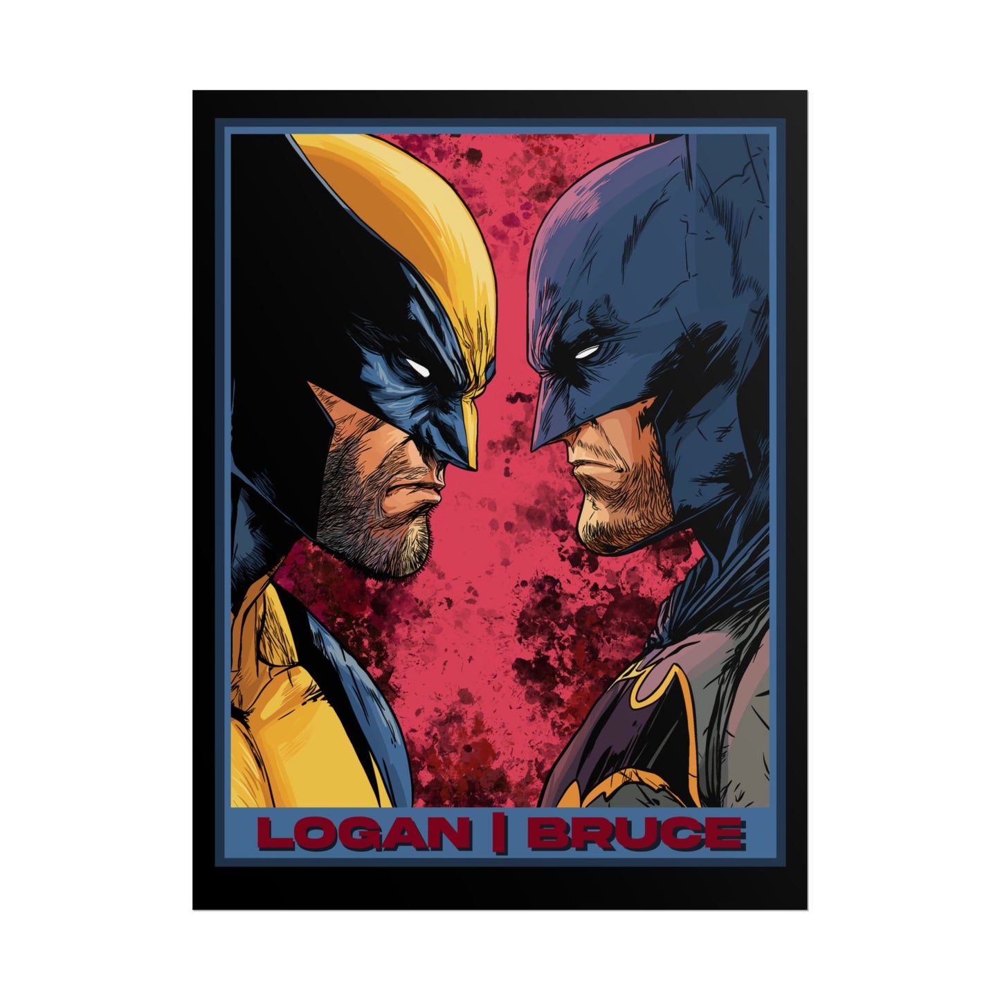 Batman and Wolverine Cinematic Rolled Poster