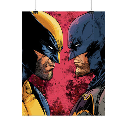 Batman vs Wolverine Rolled Poster