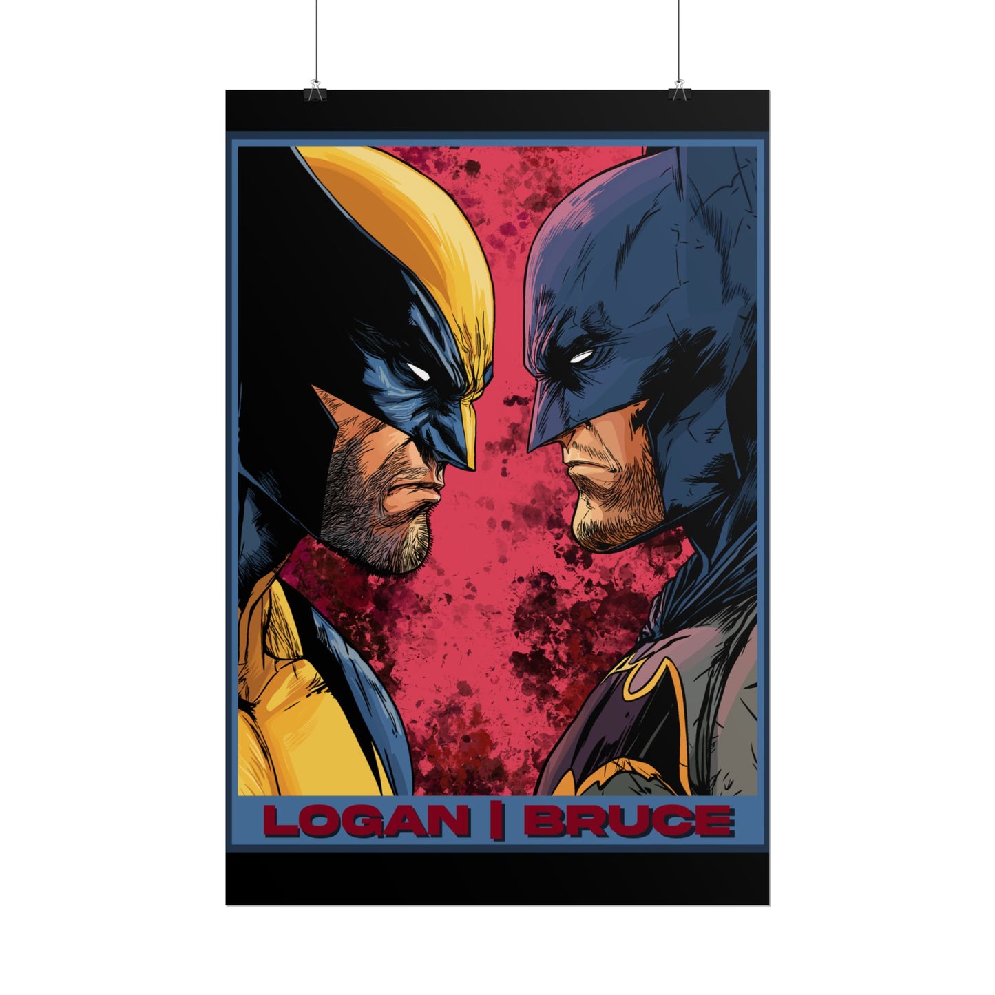 Batman and Wolverine Cinematic Rolled Poster