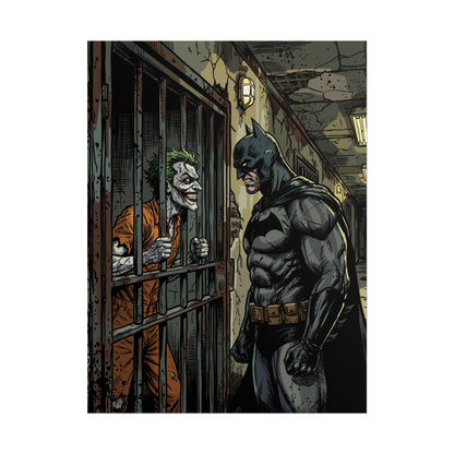 Batman vs Joker Comic Poster — Rolled Graphic Art Print
