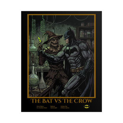 Batman vs Scarecrow Cinematic Rolled Poster — Vintage Comic Movie Art Print