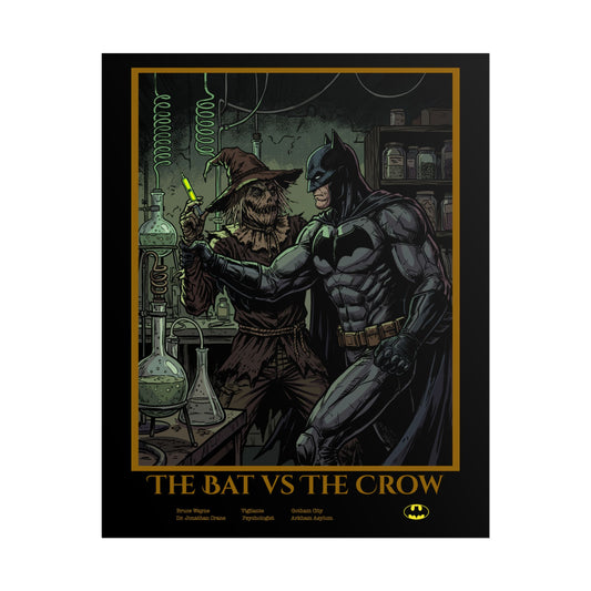 Batman vs Scarecrow Cinematic Rolled Poster — Vintage Comic Movie Art Print