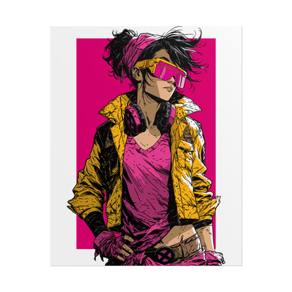 Jubilee Cyber Punk / Retro X-Men Poster