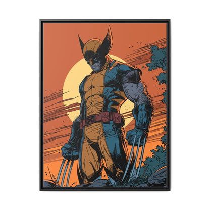 Wolverine Matte Framed Canvas Print