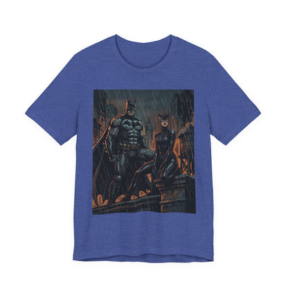 Batman & Catwoman Rain Night T‑Shirt