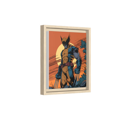 Wolverine Matte Framed Canvas Print