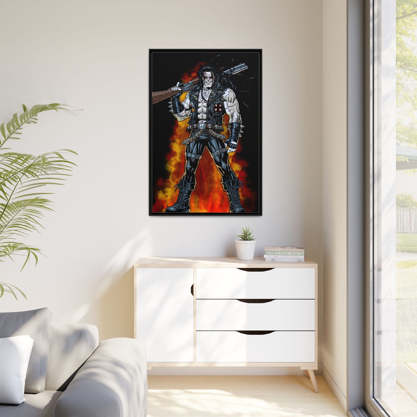 The Main Man Bounty Hunter - Framed Matte Canvas