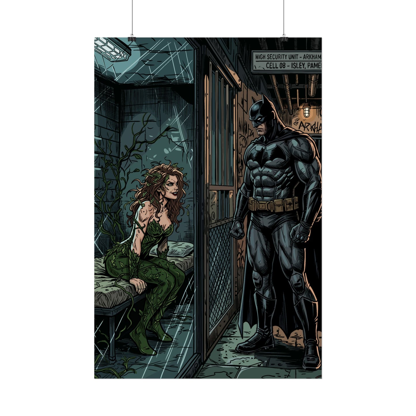 Batman & Poison Ivy Arkham Poster